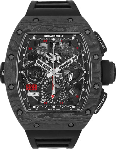 Richard Mille RM11-02 Carbon "Jet Black" 50mm Openworked Dial