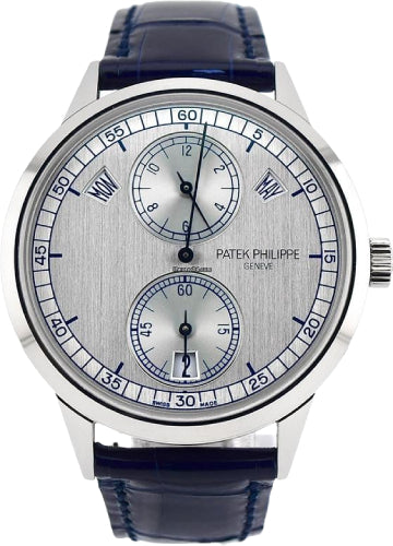 Patek Philippe Annual Calendar 5235G-001 Complications Regulator White Gold Silver Dial