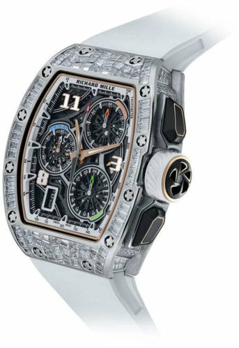 Richard Mille Lifestyle Flyback Chronograph RM72-01 White Gold Full Baguette Set Diamonds