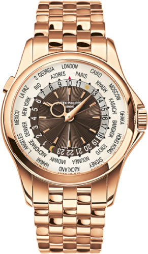 Patek Philippe World Time 5130/1R Complications Rose Gold White Dial
