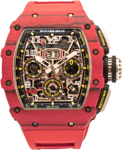 Richard Mille RM11-03 Chronograph Flyback Chronograph Red Quartz 50mm Openworked Dial
