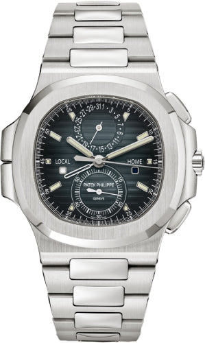 Patek Philippe Nautilus 5990/1A-011 Flyback Chronograph Travel Time Stainless Steel Blue Black Dial Main image