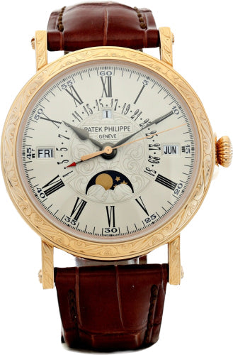 Patek Philippe Grand Complications 5160R-001 Perpetual Calendar Day Month Moon Phases White Opaline Roman Dial