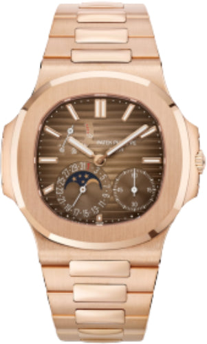 Patek Philippe Nautilus 5712/1R-001 Moon Phases Rose Gold Brown Black Dial