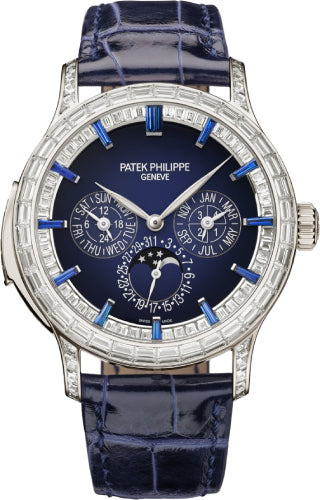 Patek Philippe Grand Complications 5374/300P-001 Minute Repeater Perpetual Calendar Platinum Blue Black Gradient Dial Diamond Bezel