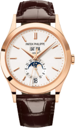 Patek Philippe Annual Calendar 5396R-011 Complications Moon Phases Rose Gold Silver Opaline Dial