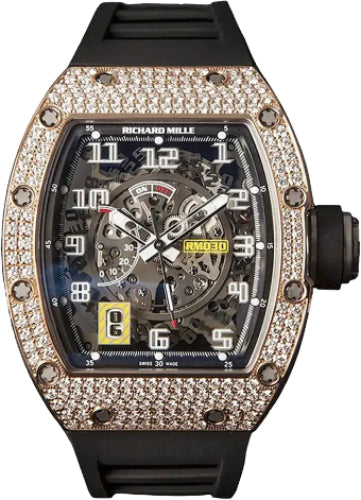 Richard Mille Lifestyle Flyback Chronograph RM030 Automatic Winding with Declutchable Rotor Rose Gold Diamond Bezel