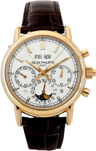 Patek Philippe Grand Complications 5204R-001 Split-Seconds Chronograph Perpetual Calendar Rose Gold Silver Opaline Dial