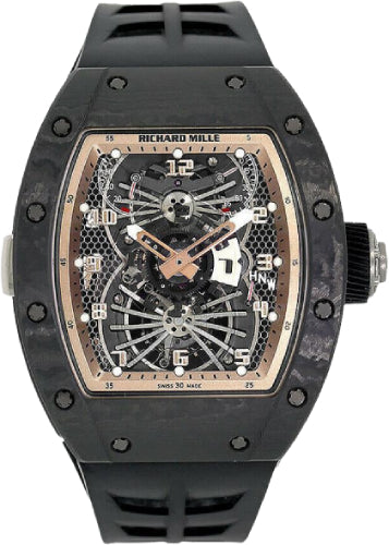 Richard Mille RM22 Limited Edition Asia Carbon Dual Time Tourbillon 48mm Openworked Dial Main image