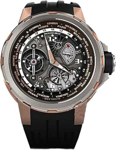 Richard Mille RM58-01 Manual Winding Tourbillon Worldtimer Jean Todt Open-Work Dial