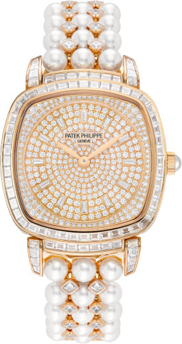 Patek Philippe Gondolo 7042/100R-001 Ladies Diamond Pave Rose Gold Diamond Set Dial