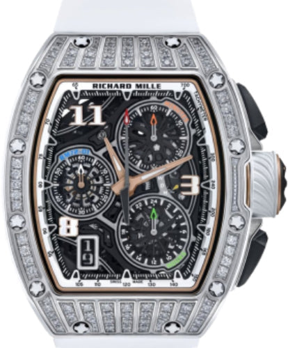 Richard Mille Lifestyle Flyback Chronograph RM72-01 White Gold & Medium Set Diamonds