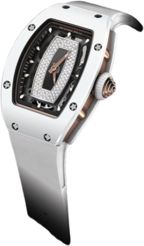 Richard Mille Automatic Winding RM07-01 White Ceramic Diamond Bezel Diamond Jasper Mother of Pearl Dial