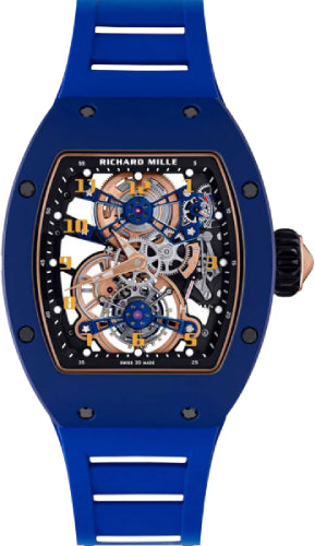 Richard Mille RM17-02 Chronograph Manual Winding Tourbillon TZP Ceramic Blue 48mm Openworked Dial