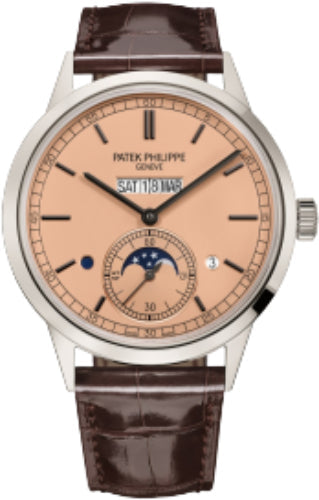 Patek Philippe Grand Complications 5236P-010 In-Line Perpetual Calendar Platinum Salmon Dial