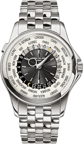 Patek Philippe World Time 5130/1G-011 Complications White Gold Silver Dial