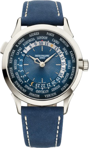 Patek Philippe World Time 5230P-001 Complications Platinum Blue Dial Main image