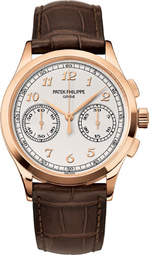 Patek Philippe Complications 5170R-001 39.4mm Silver Opaline Arabic Rose Gold Leather