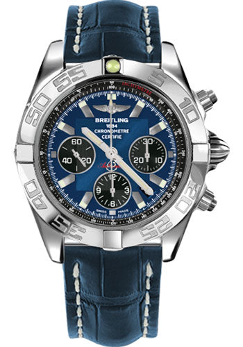 Breitling Chronomat AB011012/C789/731P/A20BA.1 44 Steel Case - Blackeye Blue Dial - Blue Croco Strap Main image