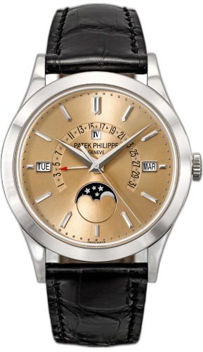 Patek Philippe Grand Complications 5496P-014 Perpetual Calendar Day-Date Moon Phase 39.5mm Honey Brown Index Platinum Leather Automatic Main image