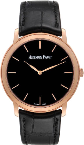 Audemars Piguet Jules Audemars 15180OR.OO.A002CR.01 Extra-Thin 41mm Black Index Rose Gold Leather