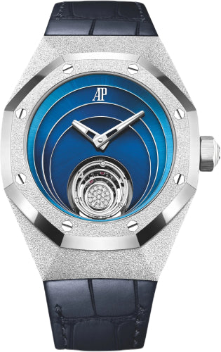 Audemars Piguet Royal Oak Concept 26630BC.GG.D326CR.01 Frosted Gold Flying 38.5mm Tourbillon White Gold Blue