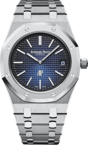 Audemars Piguet Royal Oak 15202IP.OO.1240IP.01 "Jumbo" Extra-Thin Titanium 39mm Blue Index Titanium Bracelet Main image