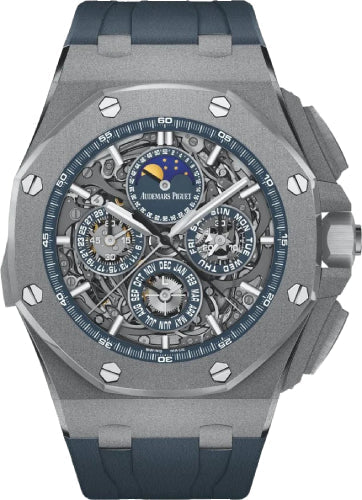 Audemars Piguet Royal Oak Offshore 26571TI.GG.A027CA.01 Grande Complication Openworked Index Titanium Rubber 44mm Automatic Chronograph