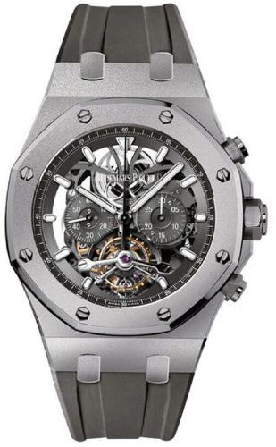 Audemars Piguet Royal Oak 26347TI.GG.D004CA.01 Tourbillon Chronograph 44mm Openworked Index Titanium Rubber