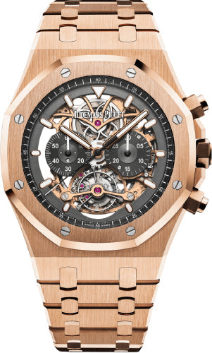 Audemars Piguet Royal Oak 26347OR.OO.1205OR.01 Tourbillon 44mm Chronograph Openworked Rose Gold