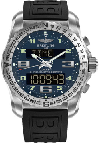 Breitling EB501019/C904/155S/E20DSA.2 Cockpit B50 46mm Titanium Case - Air Force Blue Dial - Black Diver Pro III Strap