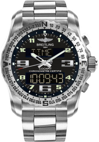 Breitling EB501022/BD40/176E Cockpit B50 46mm Titanium Case - Volcano Black Dial - Titanium Professional III Bracelet
