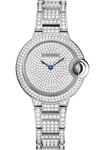 Cartier Ballon Bleu HPI00562 de Cartier 33mm White Gold Diamond Case - Diamond Paved Dial - Diamond Bracelet