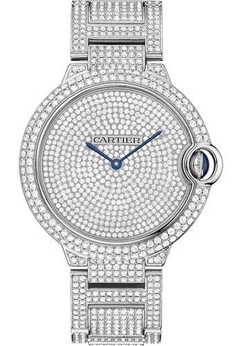 Cartier Ballon Bleu HPI00582 de Cartier Large White Gold Diamond Case - Diamond Paved Dial - Diamond Bracelet