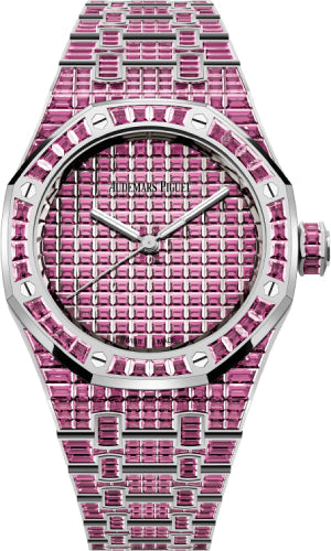 Audemars Piguet Royal Oak 15554BC.TM.1274BC.01 Selfwinding Pink Tourmaline 37mm "50th Anniversary" White Gold Pink Dial