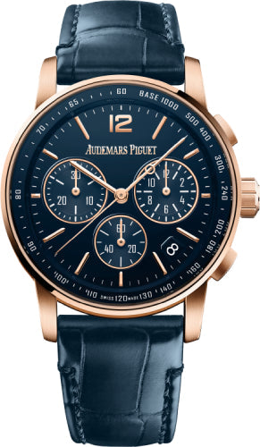 Audemars Piguet Code 11.59 26393OR.OO.A321CR.01 Selfwinding Chronograph 41mm Rose Gold/Sapphire Blue Dial Leather Strap Main image