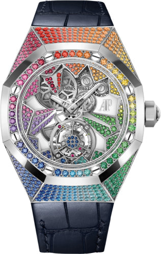 Audemars Piguet Royal Oak Concept 26227BC.YY.D326CR.01-A Flying Tourbillon White Gold Gemstones Alligator 38.5mm Leather Strap Main image