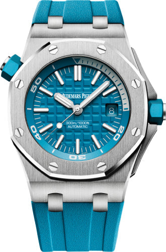 Audemars Piguet Royal Oak Offshore 15710ST.OO.A032CA.01 Diver Turquoise Index Stainless Steel Rubber 42mm