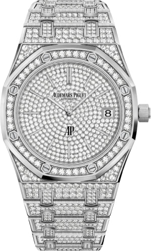 Audemars Piguet Royal Oak 15202BC.ZZ.1241BC.01 "Jumbo" Extra-Thin 39mm White Gold Diamond Pave