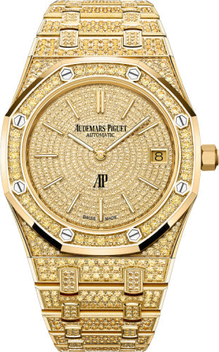 Audemars Piguet Royal Oak 16202BA.HH.1241BA.01 Royal "Jumbo" 39mm Extra-Thin Yellow Gold Sapphires
