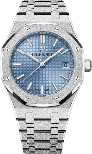 Audemars Piguet Royal Oak 77353BC.GG.1263BC.01 34mm Frosted Gold Selfwinding Blue Dial Main image