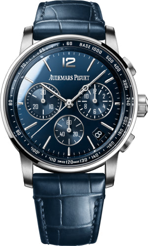 Audemars Piguet Code 11.59 26393BC.OO.A321CR.01 Chronograph 41mm White Gold Blue Dial