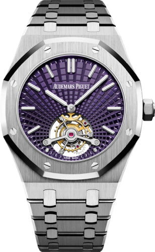 Audemars Piguet Royal Oak 26522ST.OO.1220ST.01 Tourbillon Extra-Thin 41mm Stainless Steel Purple Dial