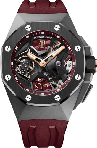 Audemars Piguet Royal Oak Concept 26589IO.OO.D500CA.01 44mm Flying Tourbillon GMT Titanium Ceramic Bezel Burgundy Main image