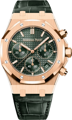 Audemars Piguet Royal Oak 26240OR.OO.D404CR.02 41mm Chronograph Rose Gold Khaki Green Dial Main image