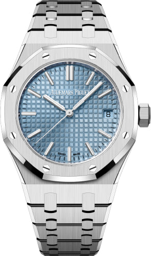 Audemars Piguet Royal Oak 15550ST.OO.1356ST.04 Selfwinding 50th Anniversary Stainless Steel 37mm Light Blue Dial