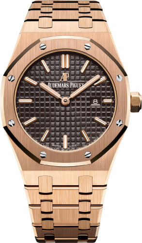 Audemars Piguet Royal Oak 67650OR.OO.1261OR.01 Quartz Ladies Rose Gold 33mm Brown Index Main image