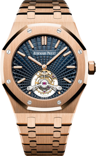 Audemars Piguet Royal Oak 26522OR.OO.1220OR.01 Tourbillon 41mm Extra-Thin Rose Gold Blue Dial