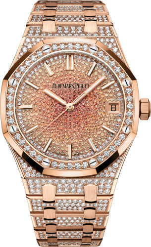 Audemars Piguet Royal Oak 15502OR.ZZ.1222OR.01 Rose Gold Diamond Set Dial & Bracelet 41mm