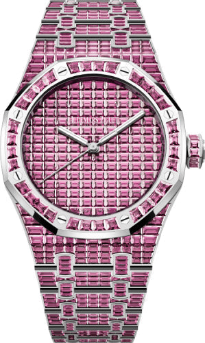 Audemars Piguet Royal Oak 15514BC.TM.1284BC.01 Selfwinding Pink Tourmaline 41mm "50th Anniversary" White Gold Pink Dial